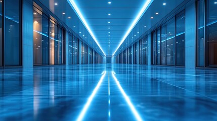 Fototapete - corridor in modern business cente