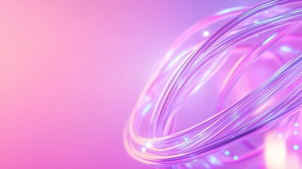 Poster - colorful abstract glowing swirls create a mesmerizing visual effect against a soft pastel background