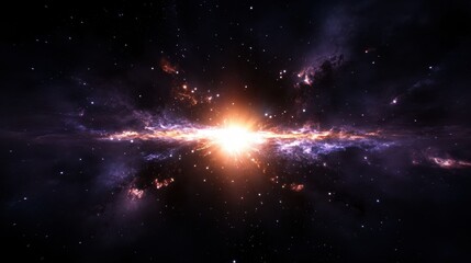 Wall Mural - supernova explosion, a brilliant burst of light and energy resulting from the death of a massive sta
