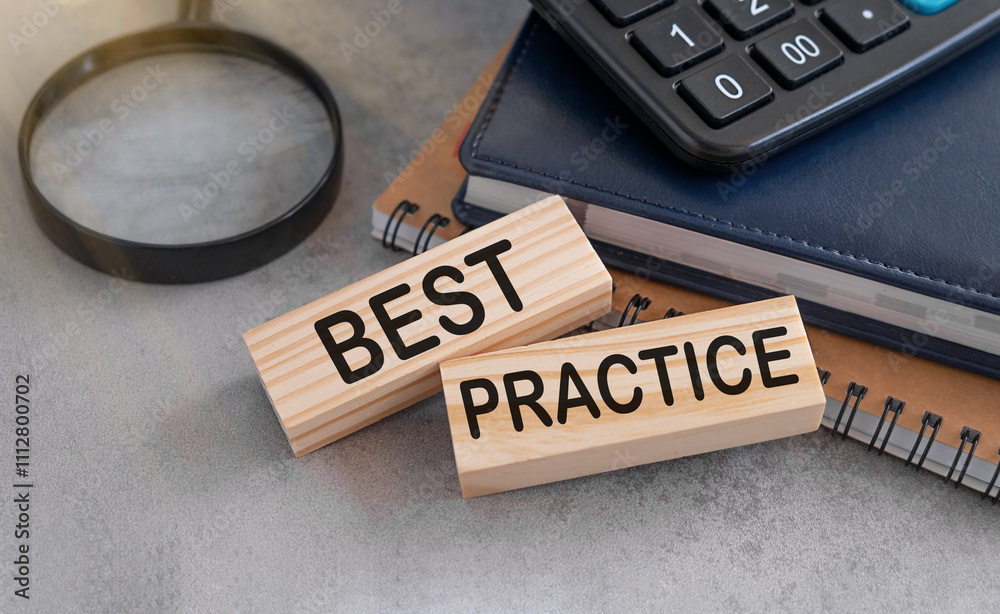 Best practice words in wooden blocks. Business or healthcare concept ...