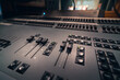 © ADDICTIVE STOCK - Close-Up of Professional Audio Mixing Console in Studio