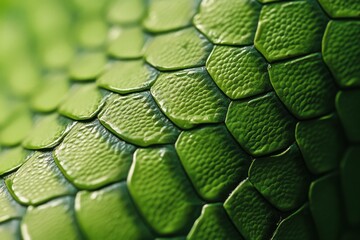 Aufkleber - Green snake scales, skin texture, macro photography, extreme close-up, shallow depth of field
