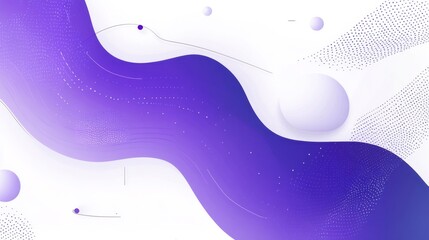 Poster - Abstract Purple Wave Design with Geometric Shapes and Textures