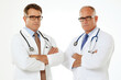 © Mselected - Two male doctors in white coats display professionalism in a clinical setting