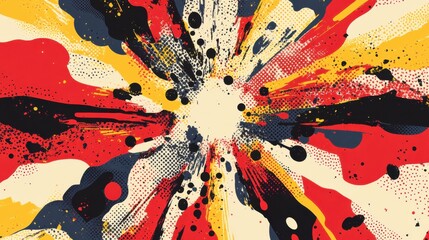 Poster - Dynamic Explosion of Colorful Abstract Patterns