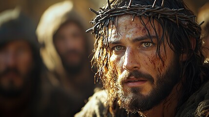 Poster - jesus with a crown of thorns