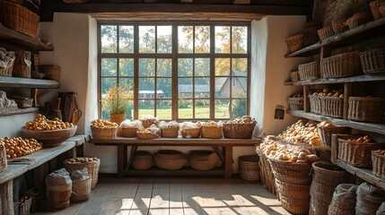 Poster - open air museum lehde shows culture art crafts agriculture and daily life