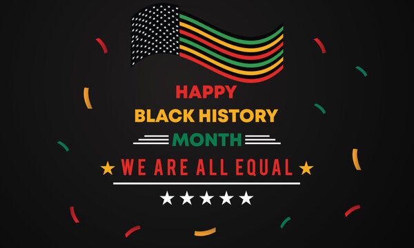 Black History Month. African American History.In February . Poster, card, banner,template,background.