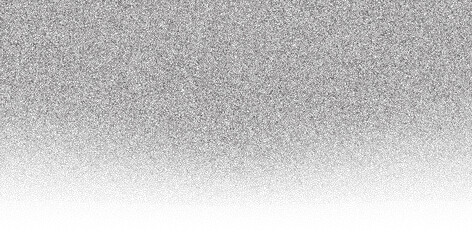 Poster - Noise and gradient background with grainy texture and abstract dotwork. Black and white spray effect with stipple, glitter, and dust particles.