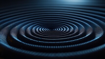 Leinwandbilder - spreading circles on dark background motion hypnotic animation with expanding circles from center centralized circles with hypnotic effect on black backgroun