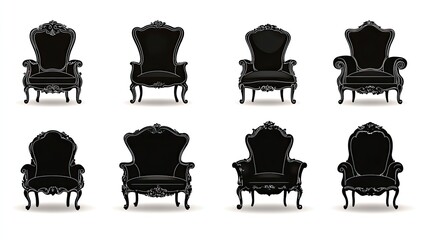 Poster - vector of a chair silhouettes chair silhouettes sv