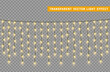 © lauritta - Christmas lights garlands. Festive design elements. Celebrate realistic object. Holiday Xmas Decor. New Year light effects isolated. Vector illustration.
