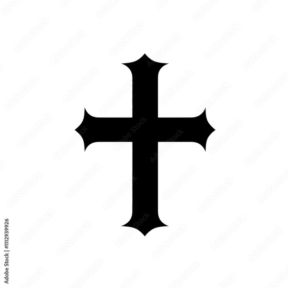 Black Cross icon png Minimalist flat icon, vector logo style sign ...