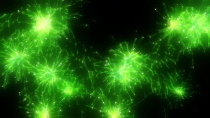 Wall Mural - Happy new year 2025 motion animation. Abstract motion background shining colorful particles. New year and Christmas 2025, 2024 background. Seamless 4K loop video.