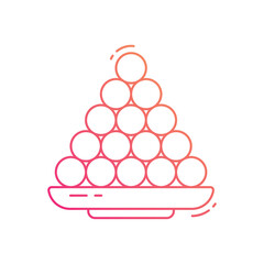 Sticker - Laddu vector icon