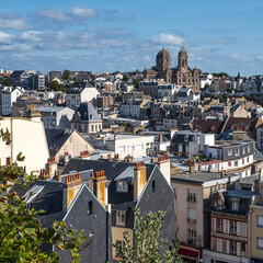 Wall Mural - Granville in Normandy, France, with its houses and view over the rooftops