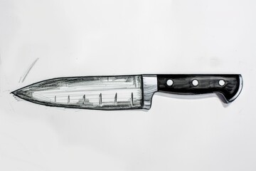 Poster - A close-up image of a knife lying on a flat surface, possibly used in various scenes