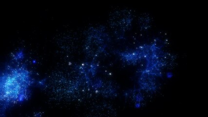 Wall Mural - Happy new year 2025 motion animation. Abstract motion background shining colorful particles. New year and Christmas 2025, 2024 background. Seamless 4K loop video.