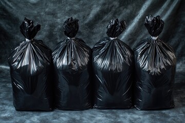 Poster - Image of three bags of garbage sitting together
