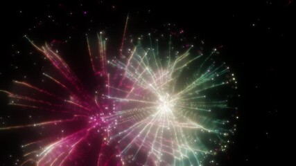happy new year 2025 motion animation. abstract motion background shining colorful particles. new yea