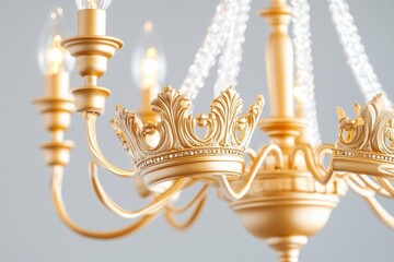 Poster - Luxurious chandelier with royal crown decoration