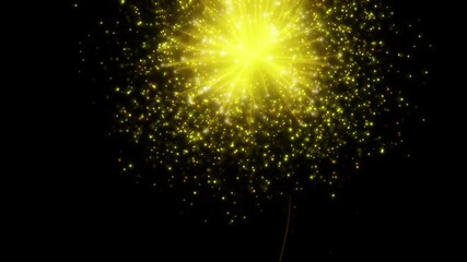 Wall Mural - Happy new year 2025 motion animation. Abstract motion background shining colorful particles. New year and Christmas 2025, 2024 background. Seamless 4K loop video.