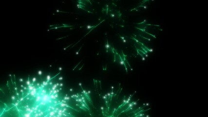 Wall Mural - Happy new year 2025 motion animation. Abstract motion background shining colorful particles. New year and Christmas 2025, 2024 background. Seamless 4K loop video.
