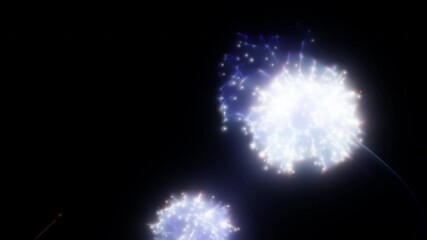 Wall Mural - Happy new year 2025 motion animation. Abstract motion background shining colorful particles. New year and Christmas 2025, 2024 background. Seamless 4K loop video.