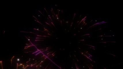 Wall Mural - Happy new year 2025 motion animation. Abstract motion background shining colorful particles. New year and Christmas 2025, 2024 background. Seamless 4K loop video.