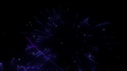 Wall Mural - Happy new year 2025 motion animation. Abstract motion background shining colorful particles. New year and Christmas 2025, 2024 background. Seamless 4K loop video.