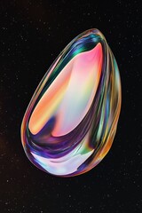 Aufkleber - A vibrant, three-dimensional object suspended mid-air, ideal for depicting futuristic or magical scenes