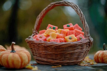 Poster - Fresh fruit arrangement on a table, ideal for still life photography or food styling