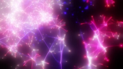Wall Mural - Happy new year 2025 motion animation. Abstract motion background shining colorful particles. New year and Christmas 2025, 2024 background. Seamless 4K loop video.