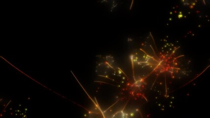 Wall Mural - Happy new year 2025 motion animation. Abstract motion background shining colorful particles. New year and Christmas 2025, 2024 background. Seamless 4K loop video.