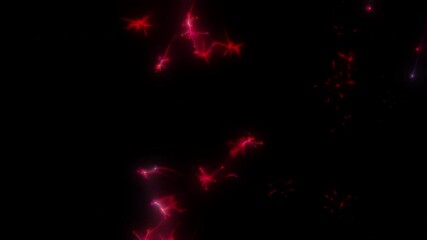 Wall Mural - Happy new year 2025 motion animation. Abstract motion background shining colorful particles. New year and Christmas 2025, 2024 background. Seamless 4K loop video.