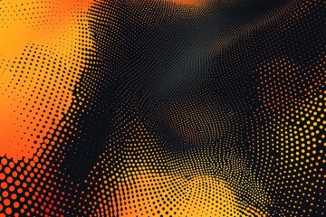 Poster - a close-up shot of an orange and black background, suitable for use in designs where bold colors are