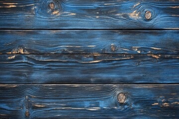 Poster - a close-up shot of a blue wooden wall, suitable for use in design projects, architecture, or interio