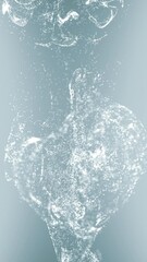 Aufkleber - Elegant fast and slow motion fluid gray white glitter particles seamless loop background.