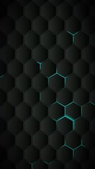 Poster - Futuristic Hexagons Surface Loop Multicolor background. Abstract hexagonal surface animation. Neon colors. Seamless loop.