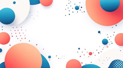 Poster - Colorful Abstract Background with Geometric Shapes and Circles