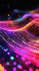 Aufkleber - Abstract Colorful Light Wave Pattern Background