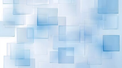Wall Mural - abstract blue glass squares overlapping design