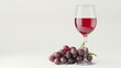 © ANRI - Photorealistic and finely detailed image of a wine glass with grapes