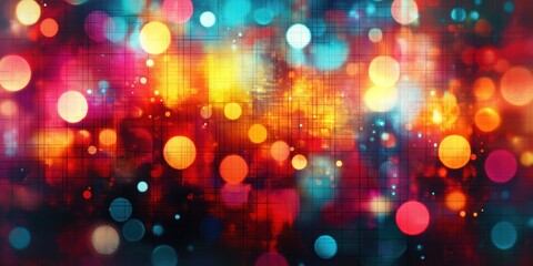 Poster - abstract modern design with circles, squares. vibrant colors. dynamic pattern. great for backgrounds