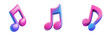 © Supremetones - music note - 3D Set Isolated On Transparent Background PNG