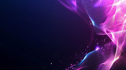Poster - colorful abstract light patterns creating a vibrant visual experience in a dark background