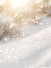 Wall Mural - a close-up view of delicate snowflakes on a bright background, perfect for winter or holiday themed 