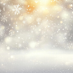 Wall Mural - a close-up view of delicate snowflakes on a bright background, perfect for winter or holiday themed 