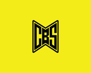 Fototapete - CBS logo design vector template. CBS
