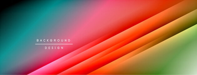 Poster - Dynamic shadow lines with gradient colors geometric background